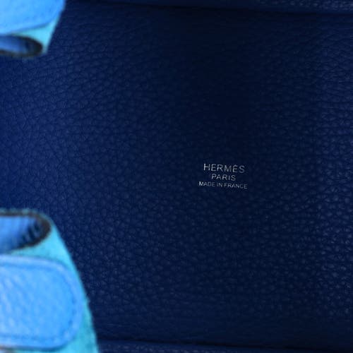 Pre-owned Hermes Hermes Picotin Lock Bag Clemence Pm In Blue
