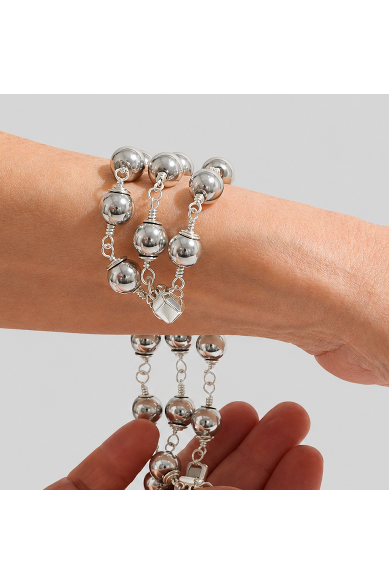 La Princesa Silver Hematite Silver Wire Wrapped, Alternate, color, Silver
