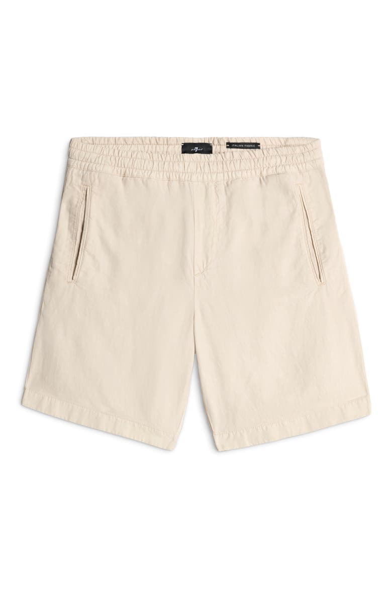 Pull-On Cotton Blend Shorts, Alternate, color, BONE