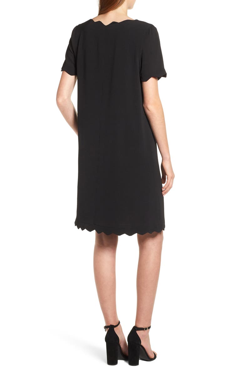 Everleigh Scallop Shift Dress, Alternate, color, 