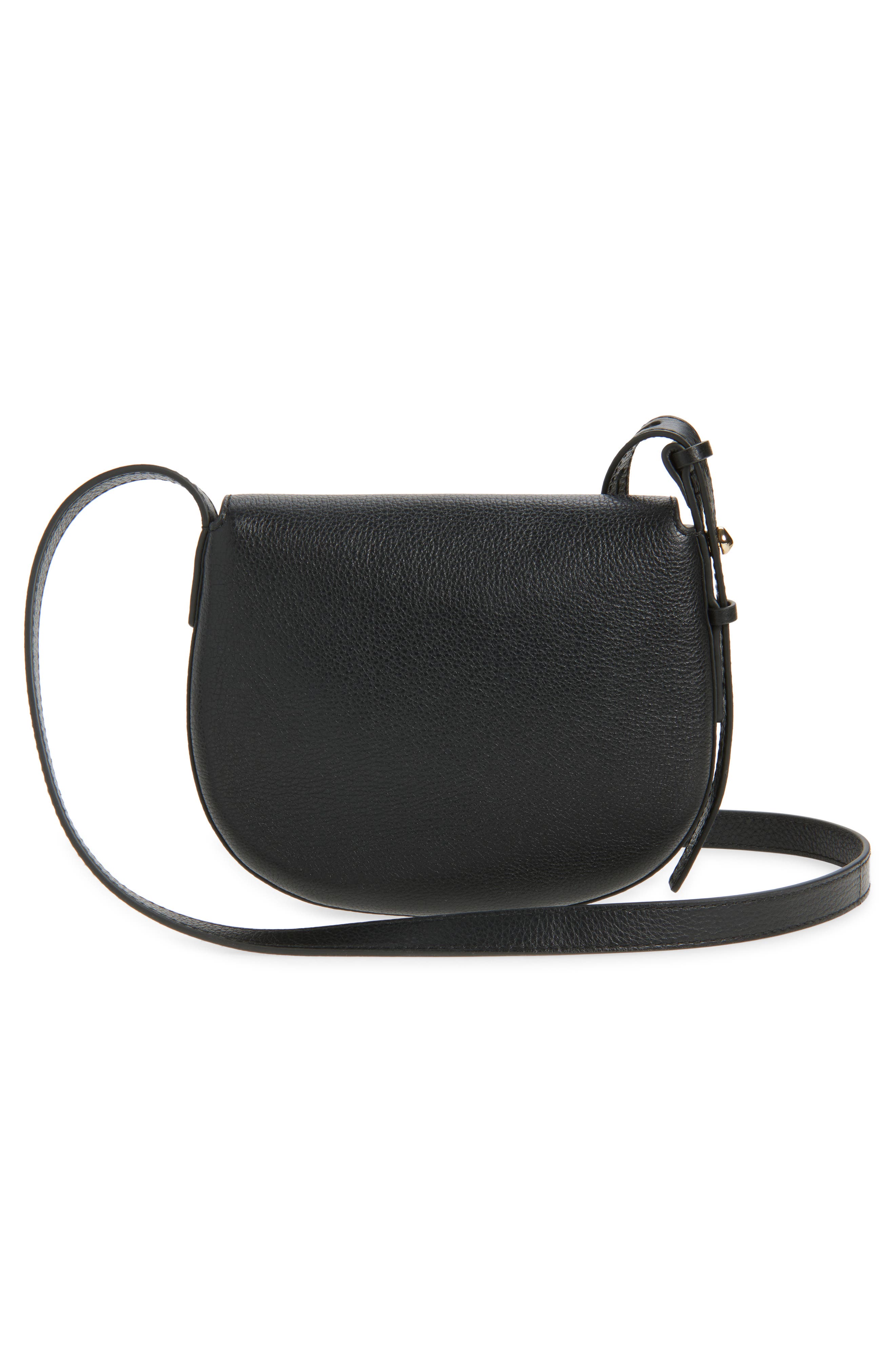 The Dakota Saddle Crossbody Bag, Alternate, color, TRUE BLACK