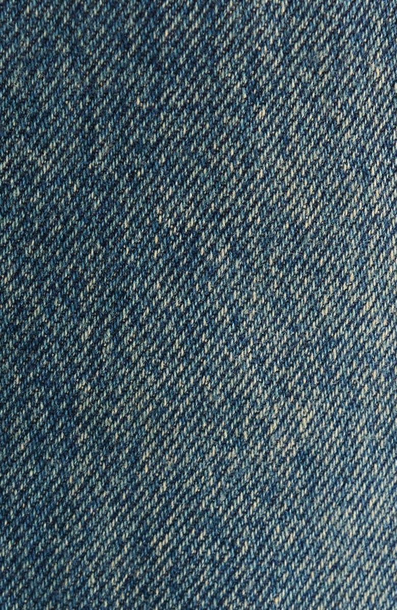 Good American The Khloé High Waist Patch Denim Straight Leg Jeans, Alternate, color, Indigo1095