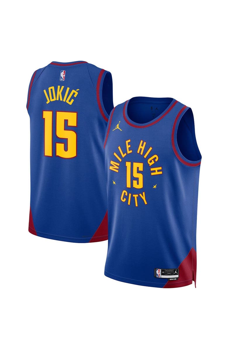 Jordan Brand Unisex Jordan Brand Nikola Jokic Blue Denver Nuggets Swingman Jersey - Statement Edition, Main, color, Blue