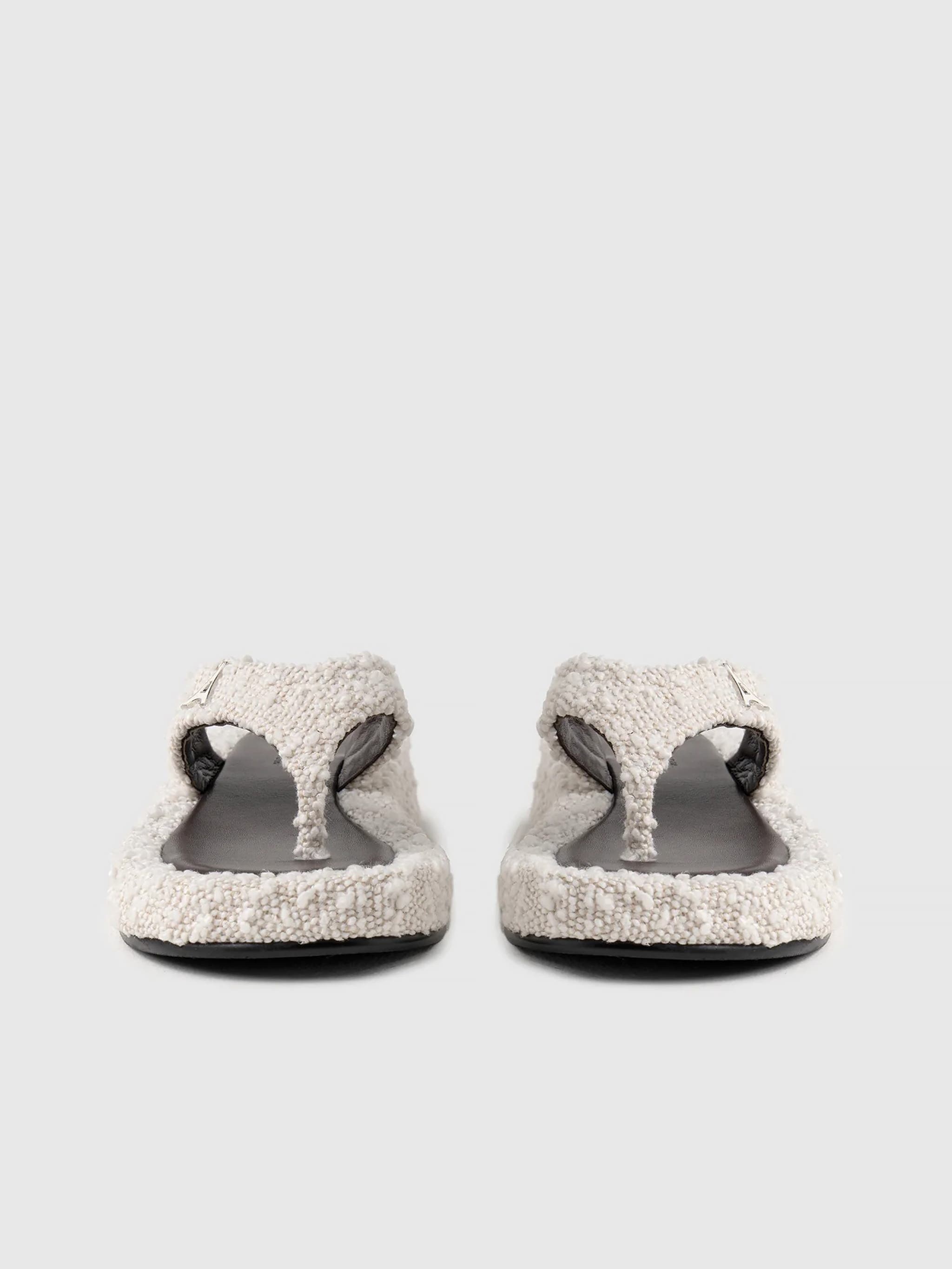 Manière De Voir Rosalie Boucle Flatform Sandals, Alternate, color, Off White/Brown