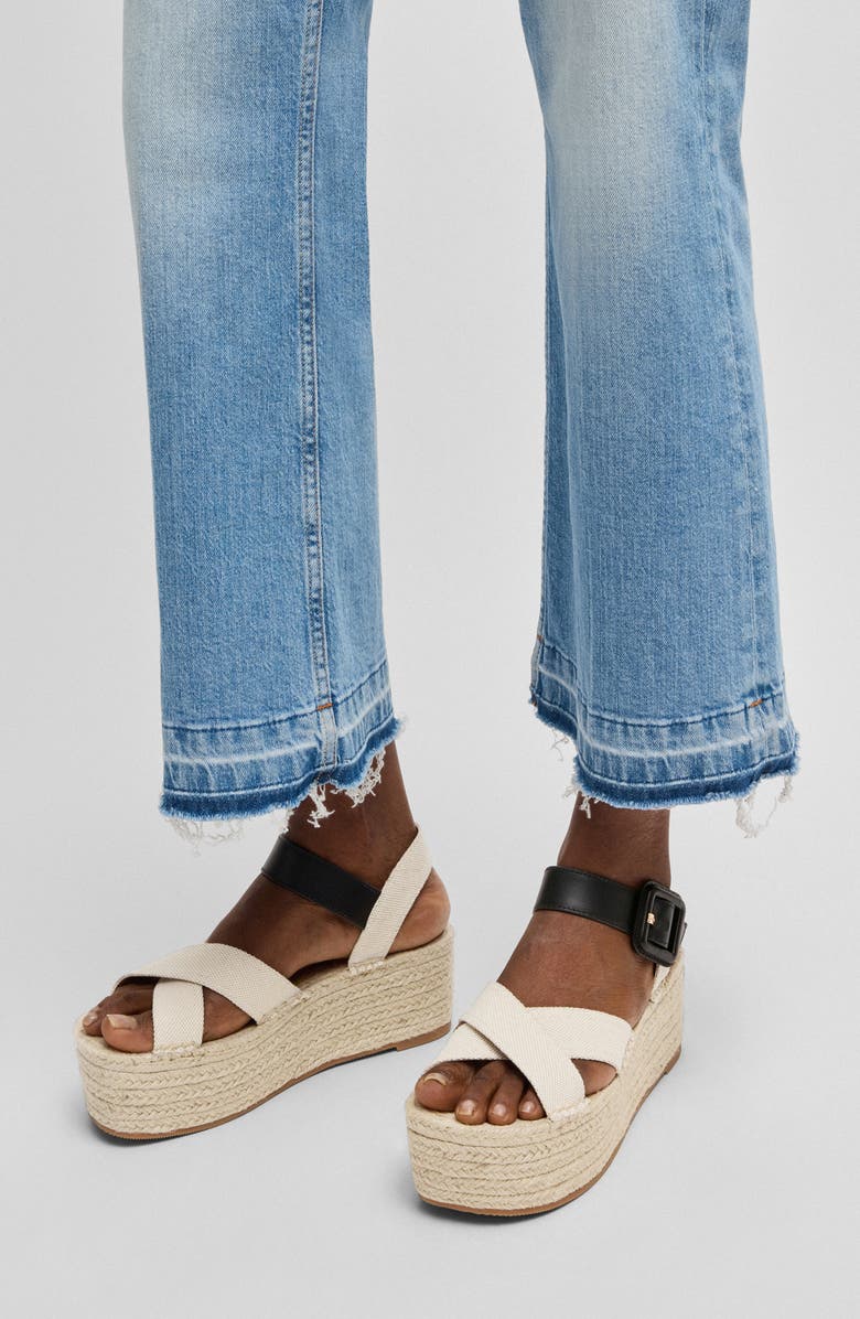 BOSS Machica Espadrille Ankle Strap Platform Wedge Sandal, Alternate, color, Natural