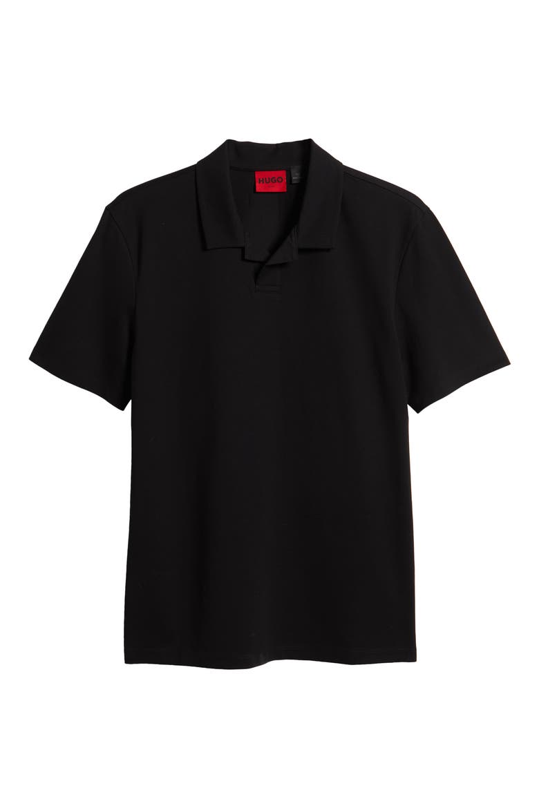 Dimerspolo Johnny Collar Piqué Polo, Alternate, color, BLACK