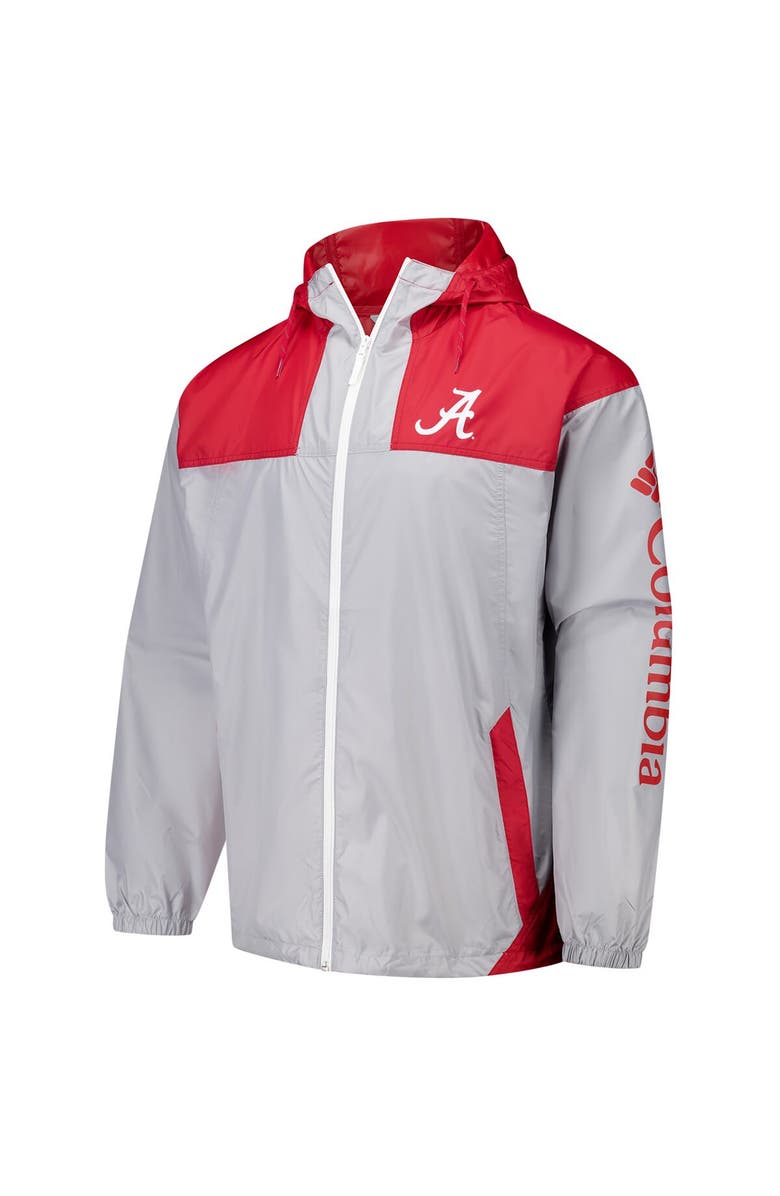 Columbia Men's Columbia Gray Alabama Crimson Tide Flash Challenger II Omni-Shade Full-Zip Windbreaker Jacket, Alternate, color, 