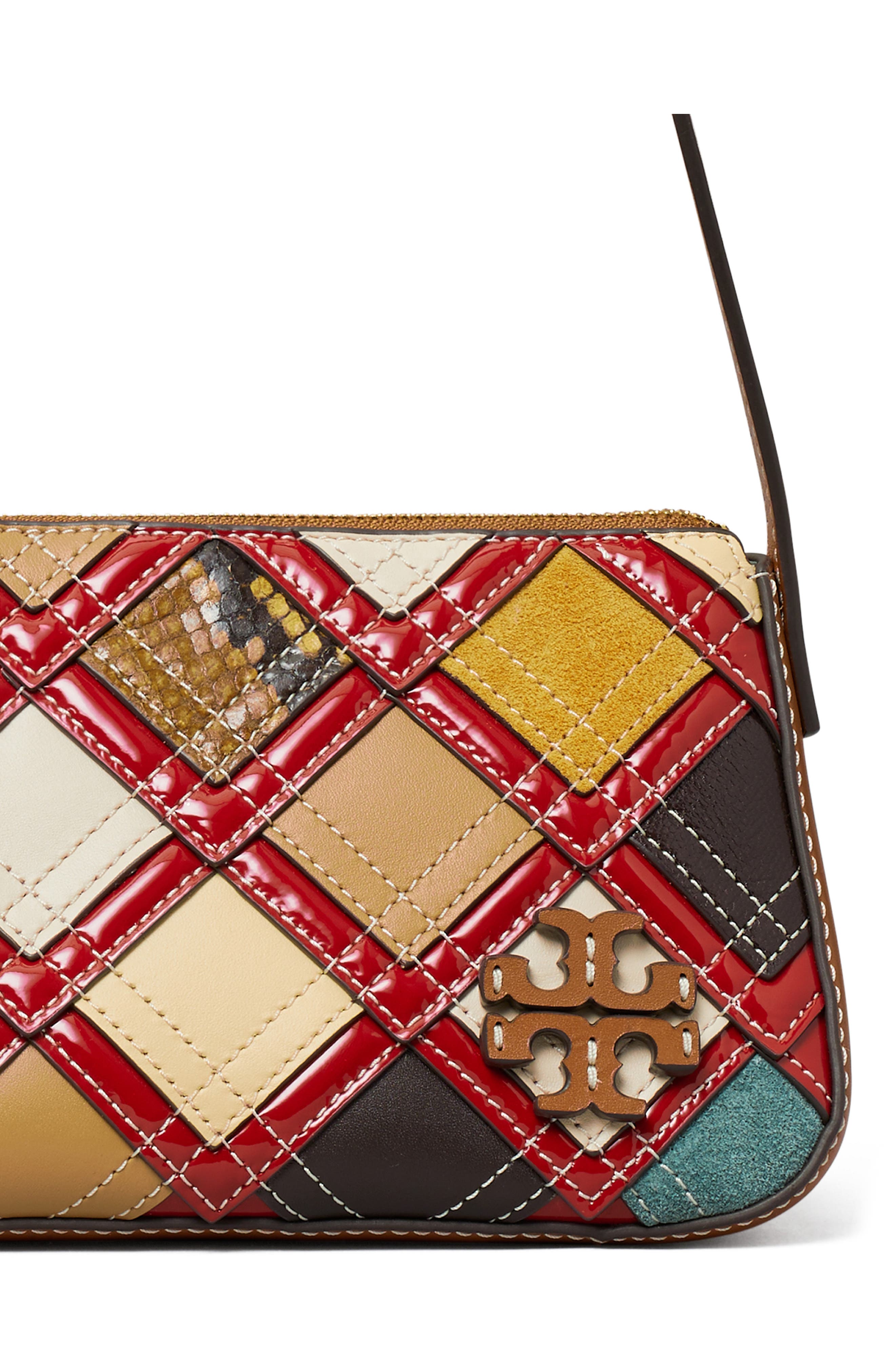Tory Burch McGraw Patchwork Wedge Shoulder Bag, Alternate, color, 