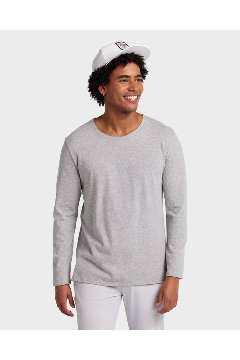 Perfect T-Shirt  Supima - Long Sleeve, Main, color, Heather Grey
