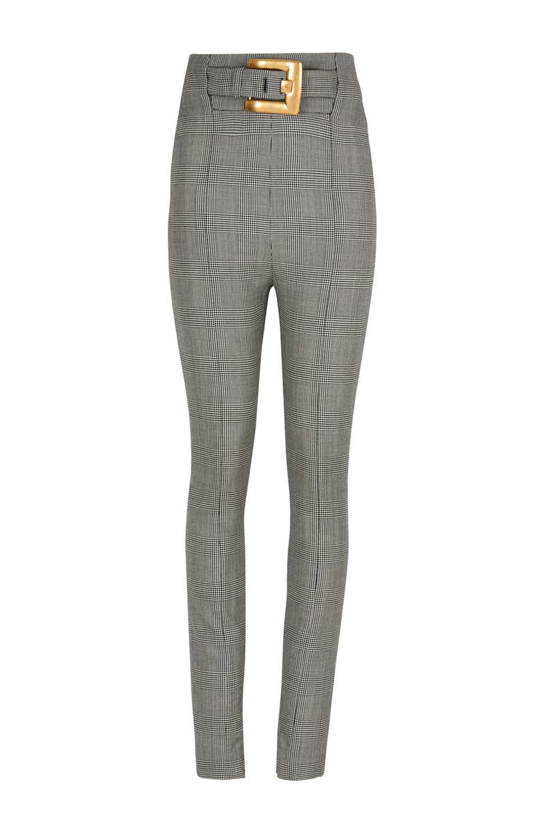 Balmain Stretch trousers in Prince of Wales jacquard, Main, color,