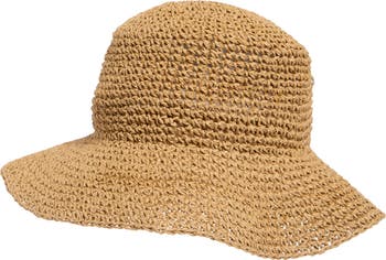 Rhinestone Straw Bucket Hat