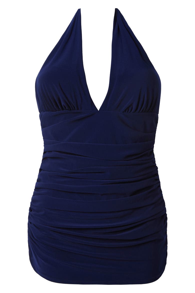 Yvonne Halter One-Piece Swimsuit, Alternate, color, NAVY BLUE