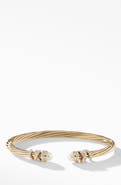 David Yurman Helena End Station Bracelet in 18K Yellow Gold with Pearls and Diamonds