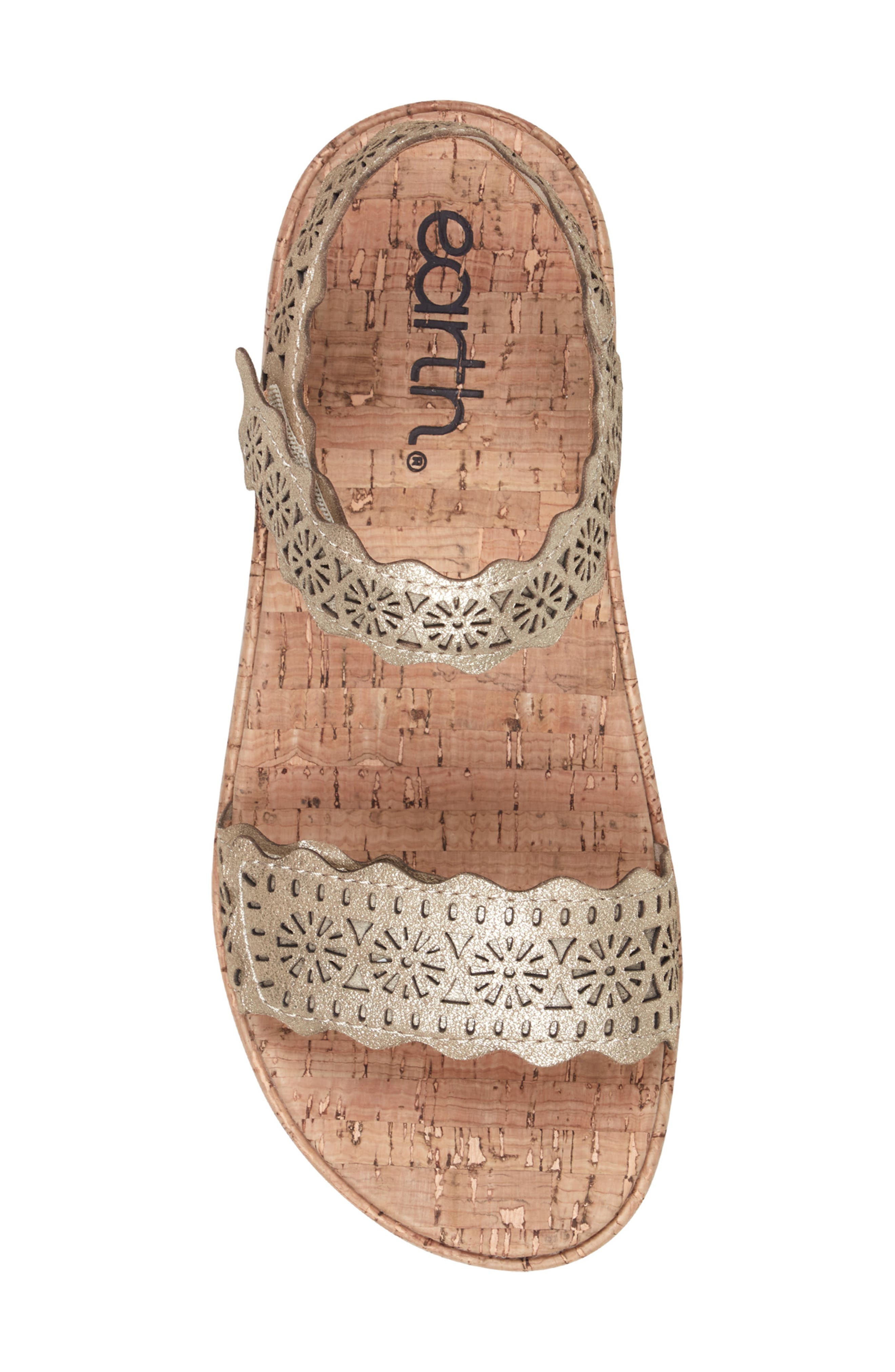 Slata Ankle Strap Platform Sandal, Alternate, color, GOLD