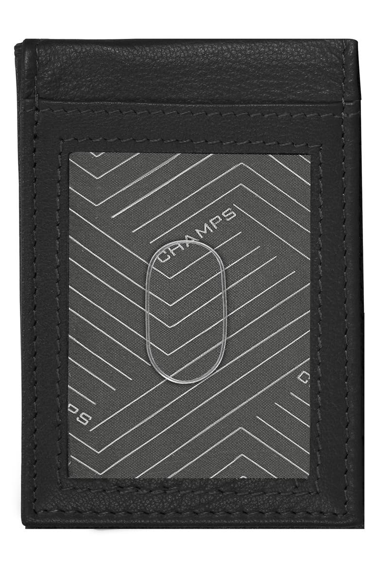 Onyx Leather RFID Hybrid Card Case, Alternate, color, BLACK