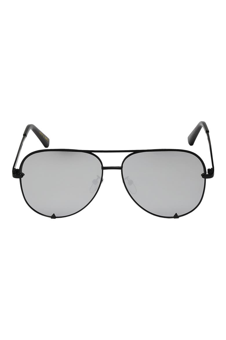 Walker 61mm Polarized Aviator Sunglasses, Main, color, BLACK/ SILVER