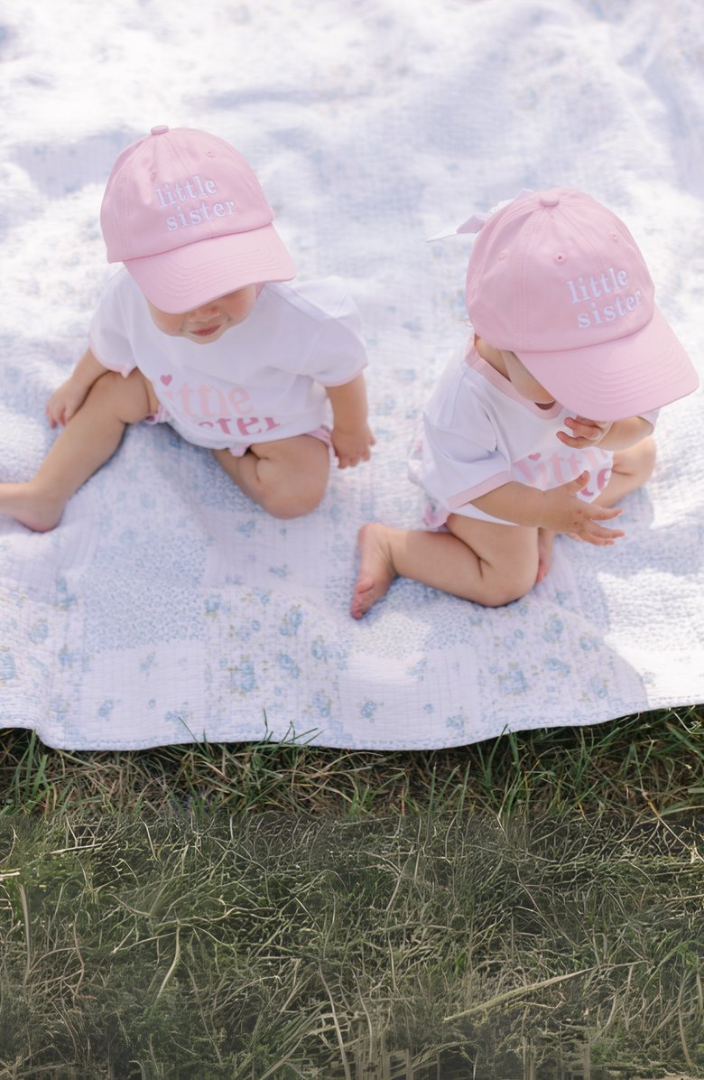 Bits & Bows Little Sister Twill Bow Baseball Hat, Alternate, color, Pink