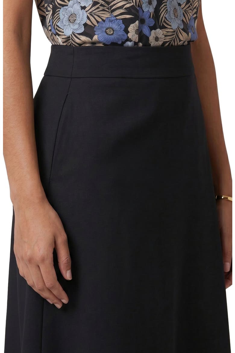 Womens Midi Skirt, Alternate, color, BLACK