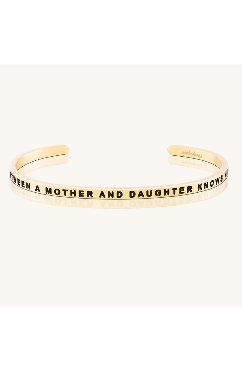 Mantra The Love Between A Mother And Daughter Knows No Distance bracelet, Main, color, Outside - Yellow Gold