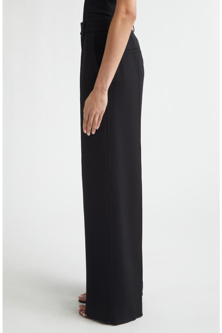Weyes Crepe Straight Leg Pants, Alternate, color, BLACK
