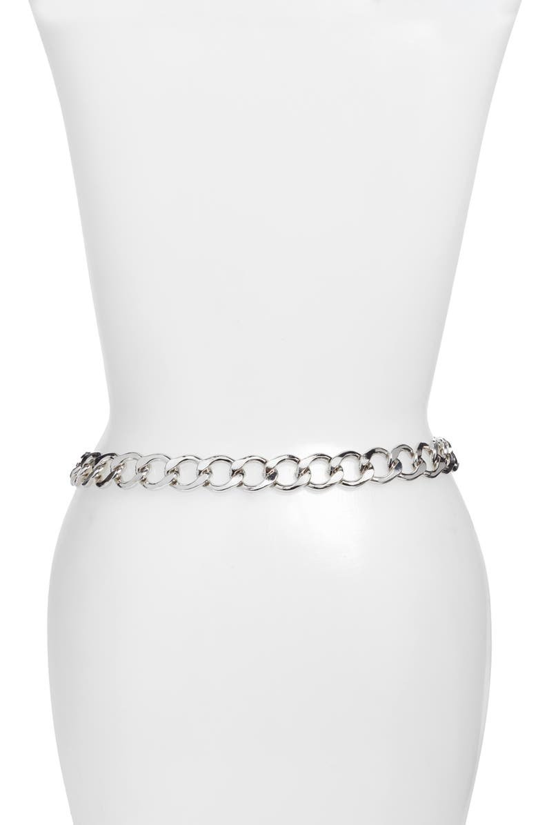 Steve Madden Chain Link Belt, Alternate, color, 