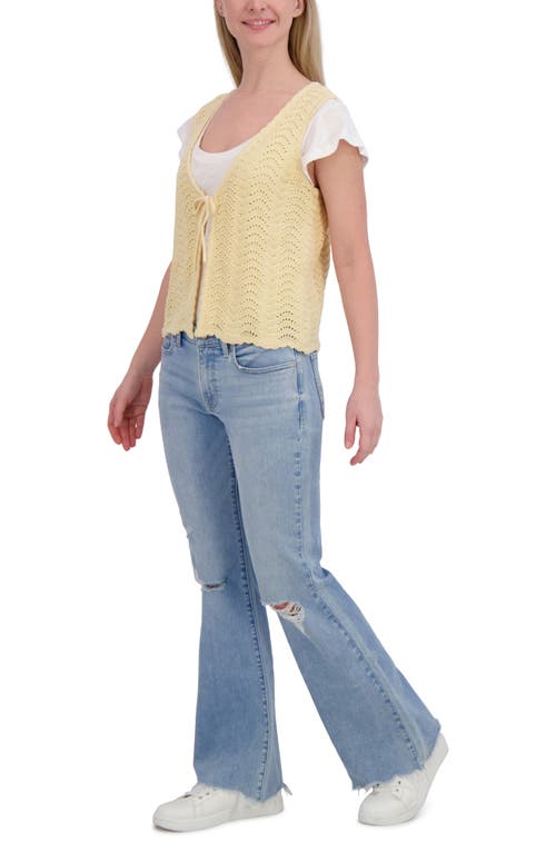 LUCKY BRAND LUCKY BRAND OPEN STITCH TIE VEST 