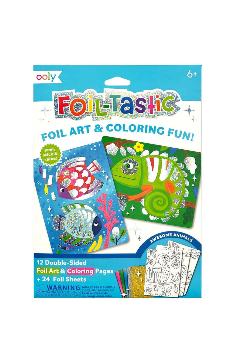 OOLY Foiltastic Foil Art & Coloring Set, Main, color, Multicolored