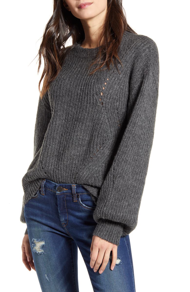 BP. Chunky Pointelle Sweater, Main, color,