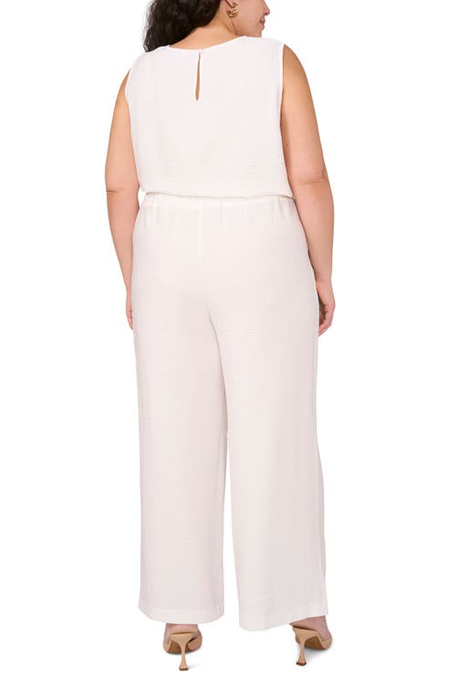 VINCE CAMUTO VINCE CAMUTO LATTICE INSET HIGH WAIST WIDE LEG PANTS