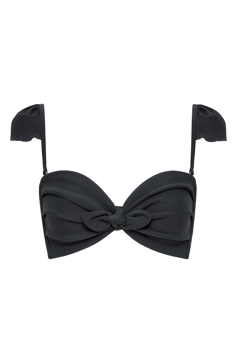 MONTCE Cabana Cap Sleeve Bikini Top, Alternate, color, Charcoal