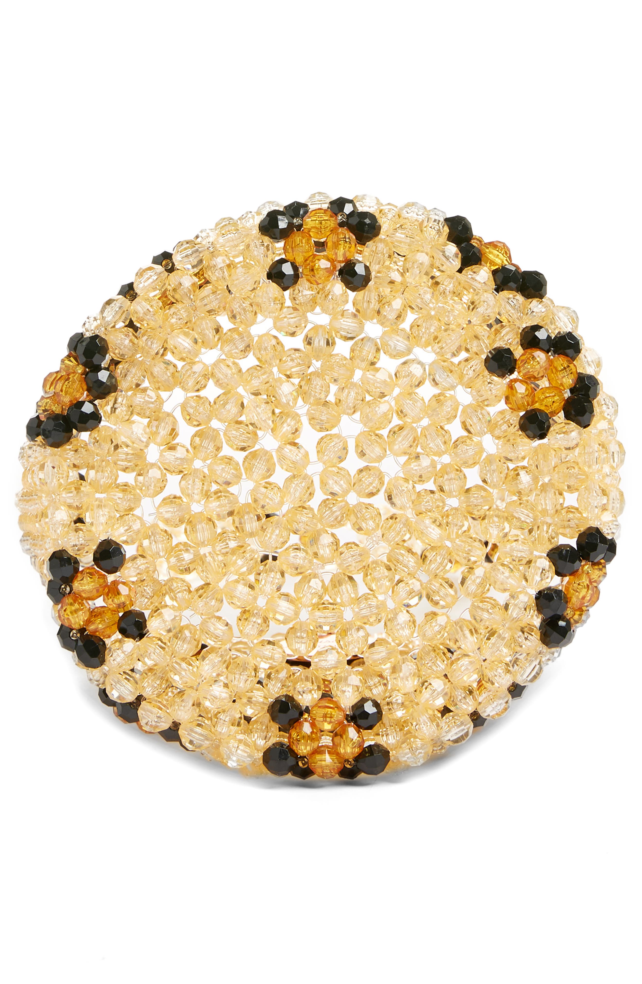 Susan Alexandra Leopard Beaded Bucket Bag, Alternate, color, 