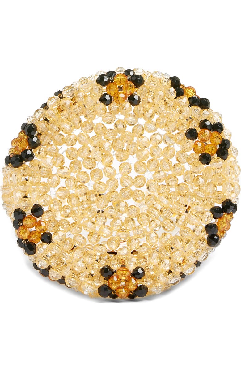 Susan Alexandra Leopard Beaded Bucket Bag, Alternate, color,