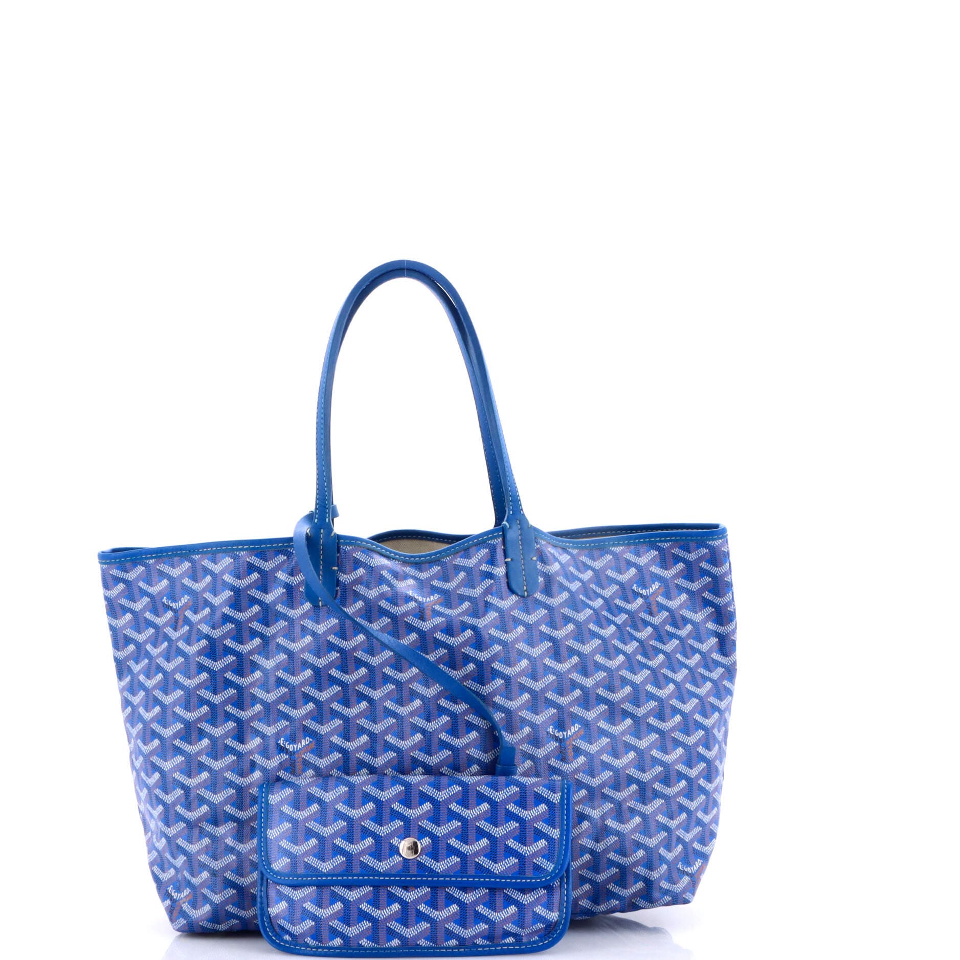 Pre-Owned Goyard Saint Louis Tote Coated Canvas PM, Alternate, color, Blue