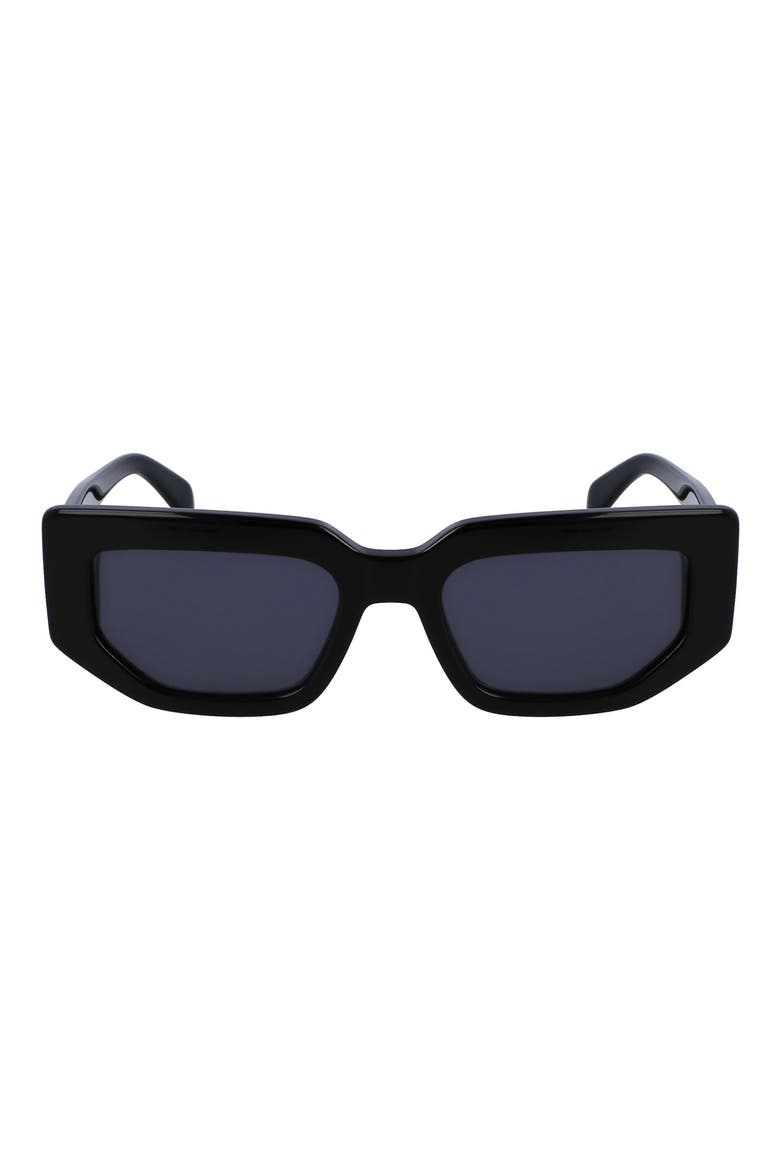 Kennet 54mm Rectangular Sunglasses, Main, color, BLACK