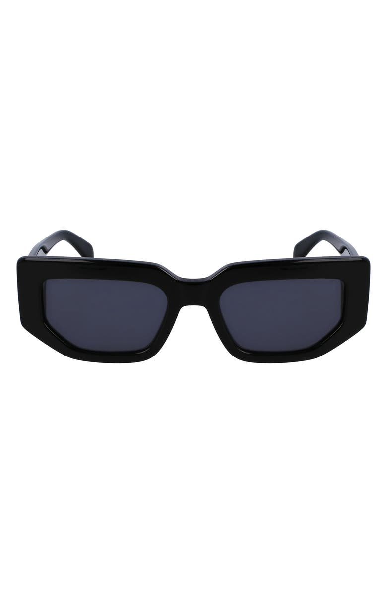 Paul Smith Kennet 54mm Rectangular Sunglasses, Main, color, Black