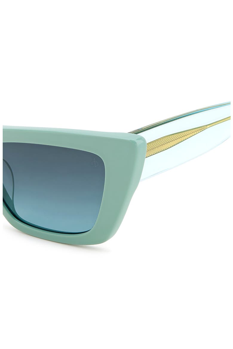 53mm Cat Eye Sunglasses, Alternate, color, GREEN/ GRAY SHADED GREEN