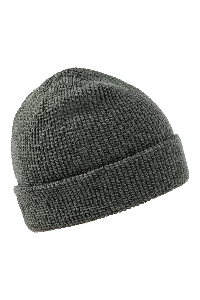 Cloud Waffle Beanie, Alternate, color, DARK OLIVE