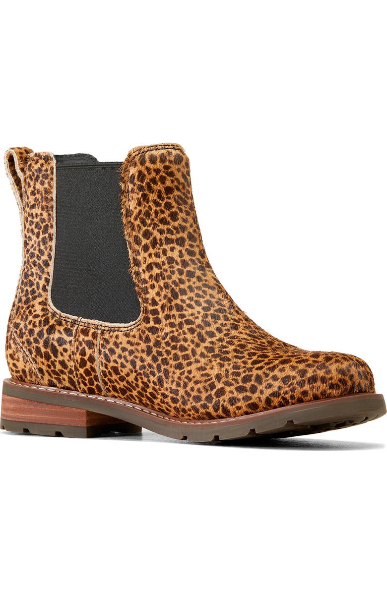 Ariat Wexford Genuine Calf Hair Chelsea Boot, Main, color, Cheetah Hair