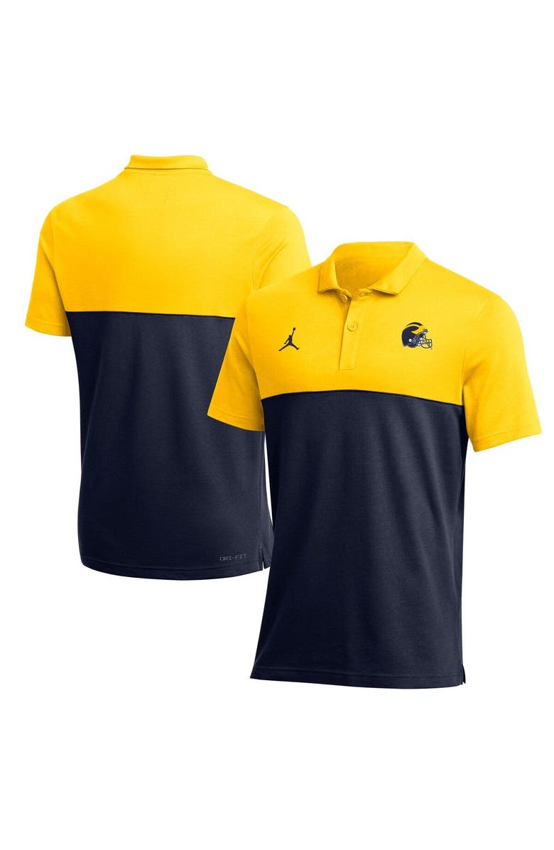 Jordan Brand Men's Jordan Brand Maize Michigan Wolverines 2022 Coaches Performance Polo, Main, color, Maize