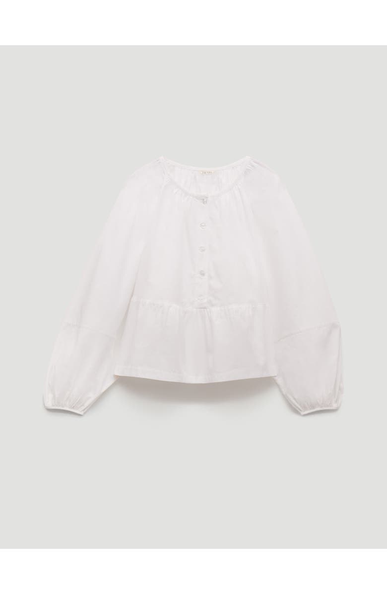 Hush Beck Cotton Peplum Blouse, Alternate, color, White