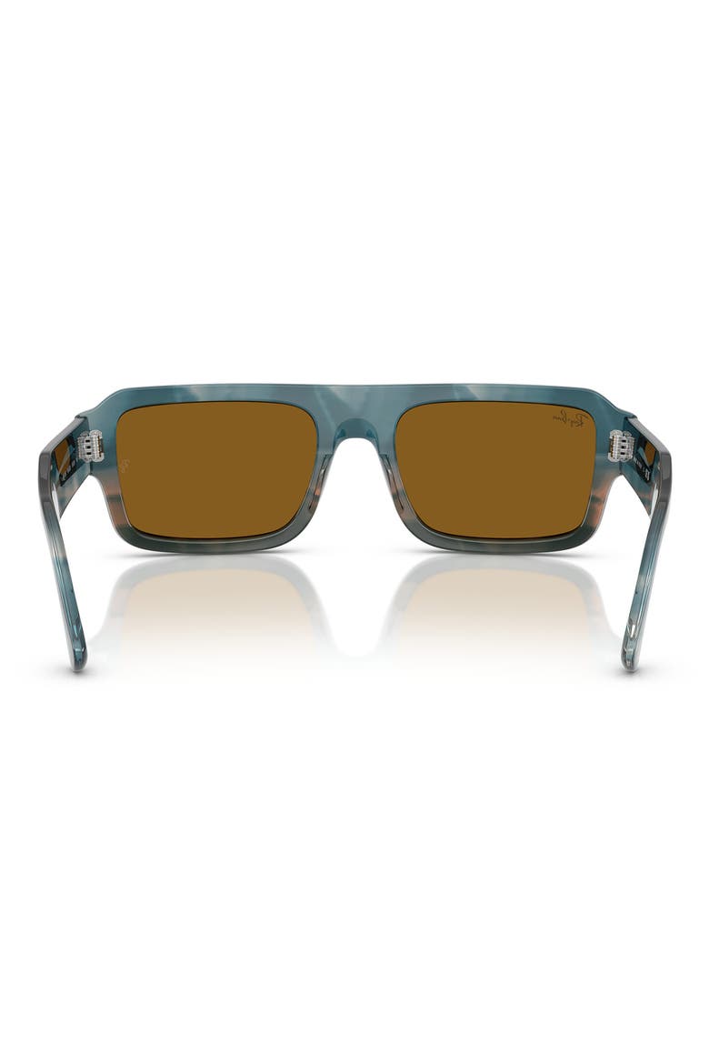 56mm Rectangular Sunglasses, Alternate, color, HAVANA BLU / BROWN