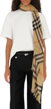 Burberry Check Wool Scarf