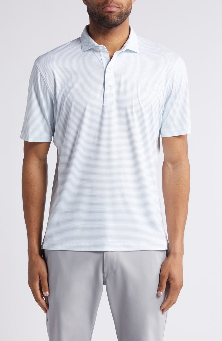 johnnie-O Double Eagle Pinstripe PREP-FORMANCE Polo, Main, color, 