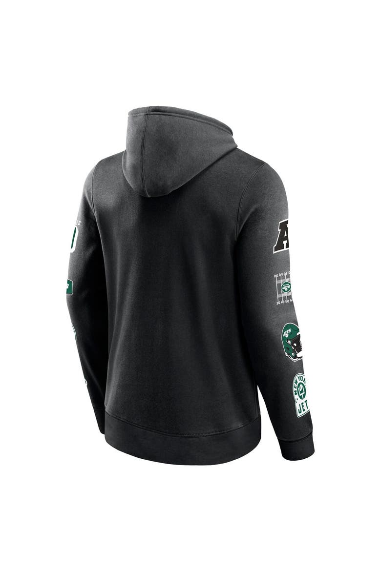Men's Fanatics Branded Black New York Jets Wild Winner Pullover Hoodie, Alternate, color, Black