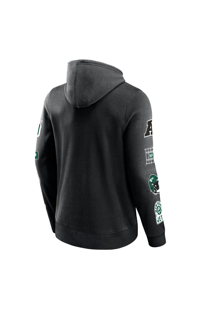 FANATICS Men's Fanatics Branded Black New York Jets Wild Winner Pullover Hoodie, Alternate, color,