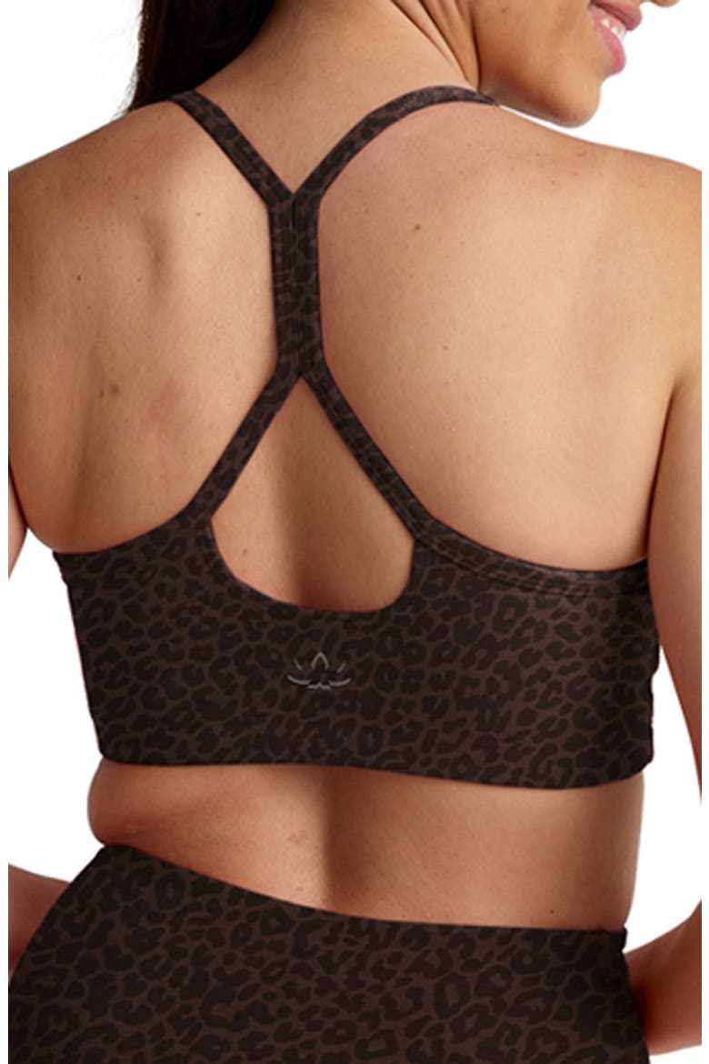 Softmark Slim Racerback Sports Bra, Alternate, color, ESPRESSO LEOPARD