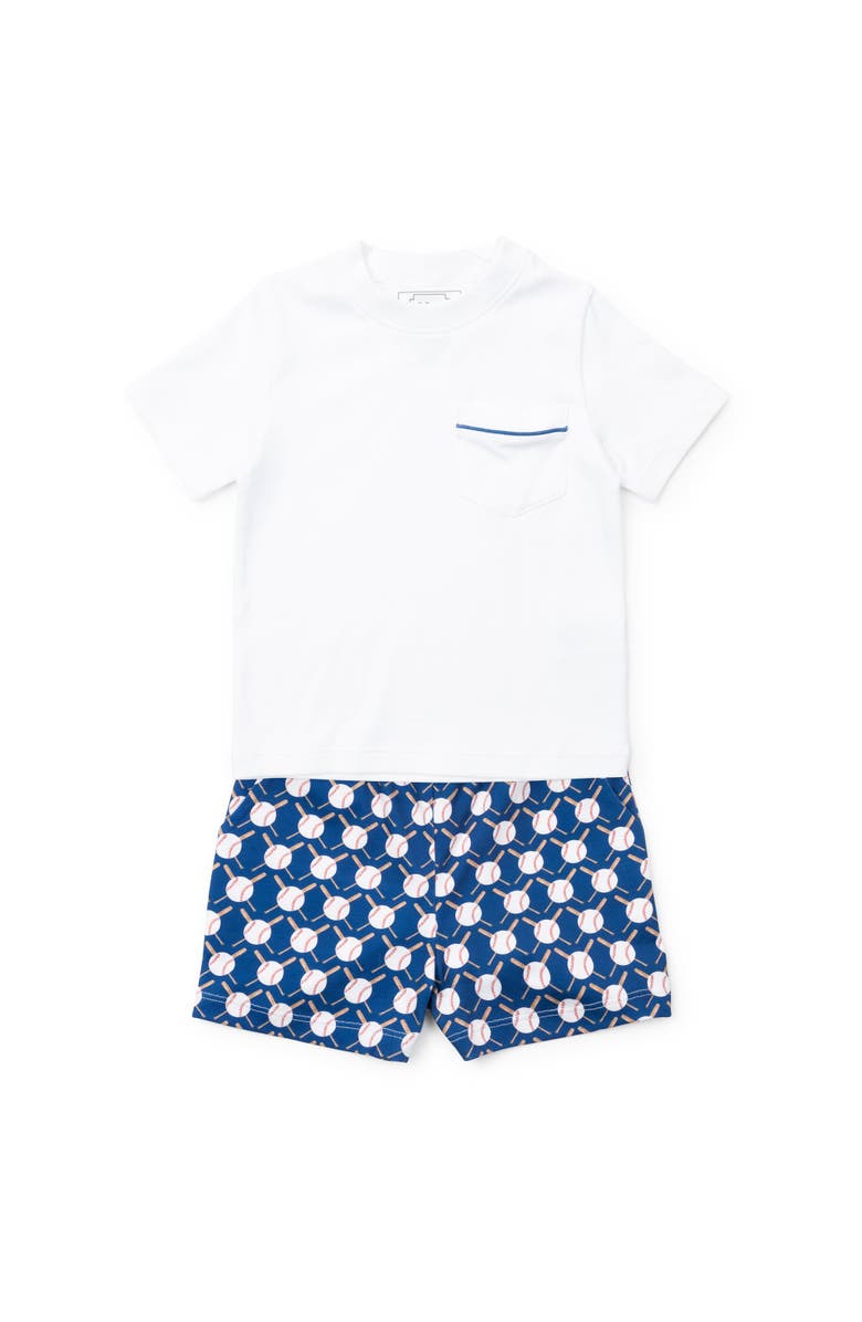Lila and Hayes Griffin Boys' Polo Golf Shirt, Main, color, Up At Bat Baseball