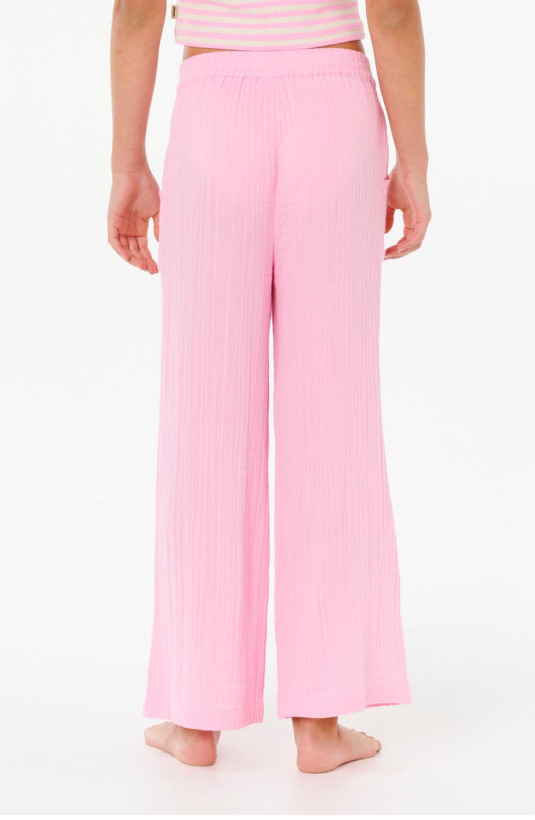 Rip Curl Kids' Premium Surf Cotton Gauze Beach Pants, Alternate, color, Bright Pink