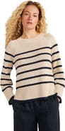 Haven Well Within Organic Cotton Linen Stripe Crewneck