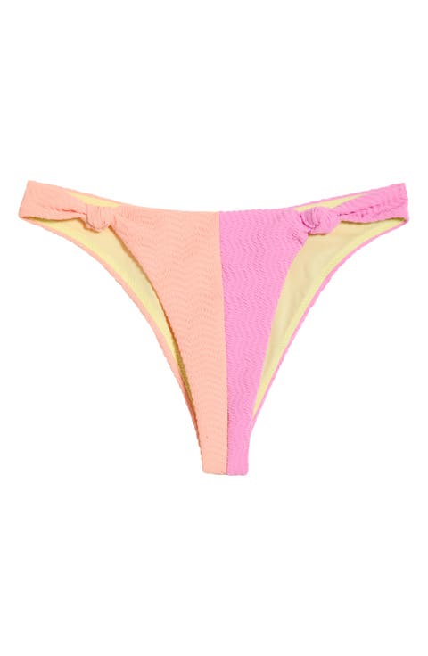 Topanga Textured High Cut Bikini Bottoms